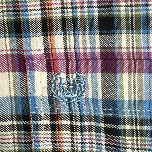 Panhandle Rough Stock Mens Multicolor Plaid Long‎ Sleeve Button Down Shirt XL - Picture 4 of 6